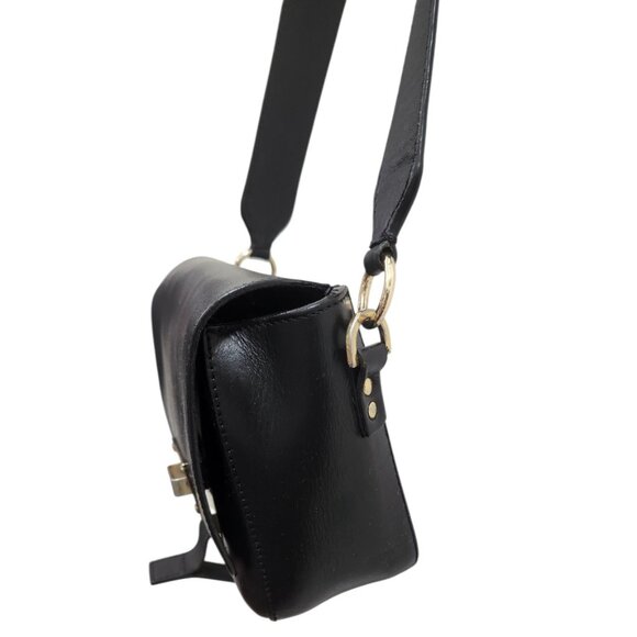 SOPHIE HULME Black Smooth Matte Leather Crossbody Bag - Picture 8 of 16